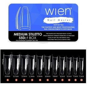 Resim Yeni Nesil Protez Tırnak Jel Tips Soft Gel Tips Medium Stiletto Balerin 550 Adet 