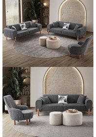 Resim Armoni 3+3+1+1 Koltuk Takımı Antrasit 