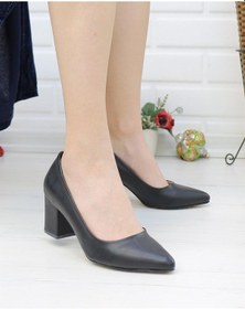 Resim Nesil Shoes Bln 410 Siyah Günlük Topuklu Kadın Ayakkabı-siyah Siyah 