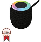 Resim Torima D10 Taşınabilir Rgb Ledli Bluetooth Hoparlör Usb-Fm Radyo Siyah 