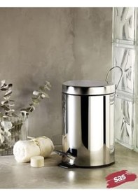 Resim 4 Lü Set Pedallı Çöp Kovası Wc Klozet Fırça Sabunluk Diş Fırçalık Seti Siyah 