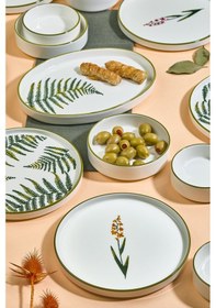 Resim Sekoya 13 Parça Handmade Premium Kahvaltı Takımı - 6 Kişilik Kahvaltı Takımı Seti Beyaz 