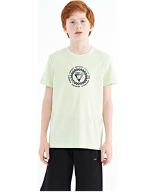 Resim Tommylife Tommy Life Açık Yeşil Nakış İşleme Detaylı O Yaka Standart Kalıp Erkek Çocuk T-shirt - 11115 AÇIK YEŞİL 