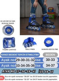 Resim YILDIRIM OYUNCAK Silikon Tekerli Paten Ayarlanabilir 2+1+1, 2+2 Ve Tek Sıra Paten Işıklı Çocuk Pateni 3 in 1 