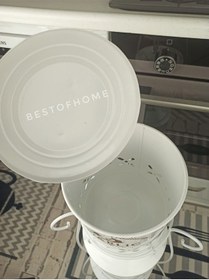 Resim Toptanfoni Üç Katlı Yuvarlak Sepetli Patates, Soğan Ve Sarımsak Saklama Kabı. Beyaz 