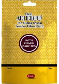 Resim Artdeco Toz Kumaş Boyası 13 Gr. Koyu Kırmızı 1107 