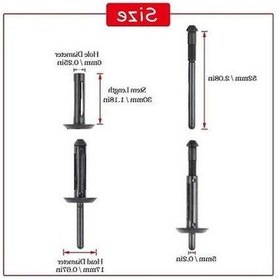 Resim Ulzyvf 200 Adet Plastik Perçin Klips - Kapı, Tampon, Panel Montajı İçin Sağlam Ve Pratik 