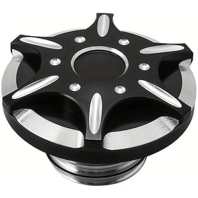 Resim Hightower Harley Davidson Sportster Xl883 1200 X48 Road King Dyna İçin Cnc Benzin Yakıt Deposu Kapağı Siyah 