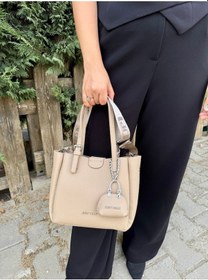 Resim Just Polo Kadın Kum Yeni Sezon 3 Bölmeli Yumuşak Deri Lüks Ve Şık Dokunuş El & Omuz Çantası Shoulder Bag 