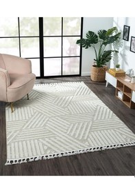 Resim Loop Lp006a Bej Halı Dekoratif Sisal Bukle Tozsuz Antialerjik Modern Salon Halısı Yatak Odası Halısı-111 Bej 