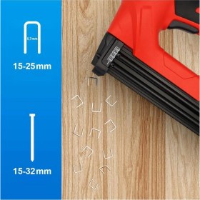 Resim KOBB KBZ90 15-25MM Zımba ve 15-32MM Profesyonel Çivi Çakma Makinesi + 3000 Adet Yedek Zımba ve Çivi 