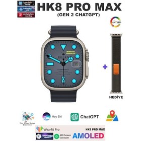 Resim Watch 8 Ultra Hk8 Pro Max 2.05 Hd Amoled Ekran Chatgpt'li Yapay Zeka Sistemli Versyon 2 