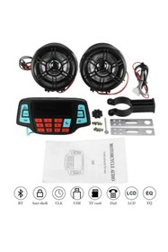 Resim ebakbak Motosiklet Alarm,MP3+Fm Çalar Su Geçirmez Lcd Ekran Motor MP3 Çalar 
