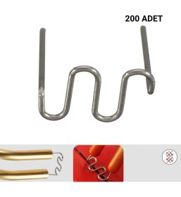 Resim Prolektro 200 Adet 0,8 mm Dalgalı S Tip Plastik Kaynak Zımba Teli 