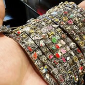 Resim 15 adet İtalyan Mücevher Kolye DIY Kiti, Modüler 304 Paslanmaz Çelik, Çiçek ve Karikatür Harfler ile Dekoratif Boncuklar, Özel Mücevher Yapımı için Karma Aksesuarlar 