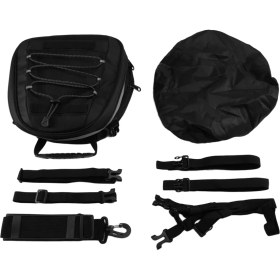 Resim Pshcooe Evrensel Motosiklet Kuyruk Çantası Genişletilebilir 8-10L Evrensel Arka Bagaj Saklama Çantası Omuz Askıları ve Yağmur Kılıfı (Yurt Dışından) 