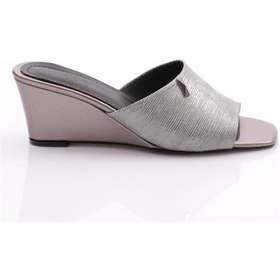 Resim Dgn 24344 Kadin Desenli Topuklu Terlik 24344-2428-R1385 Platin 