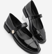 Resim Kadın Loafer Günlük Ayakkabı Valsey - Siyah Rugan 