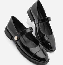 Resim Kadın Loafer Günlük Ayakkabı Valsey - Siyah Rugan 