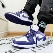 Resim Nike Jordan Air 1 Low Erkek Mor Spor Ayakkabı NDD SPORT 