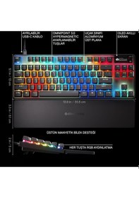 Resim Steelserıes Apex Pro Tkl Gen 3 Mekanik Kablolu Gaming Q Klavye - Uk 