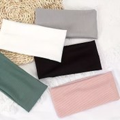 Resim Kadın ve Erkekler için Esnek Tek Renk Saç Lastiği, Spor ve Yoga Baş Bandı 