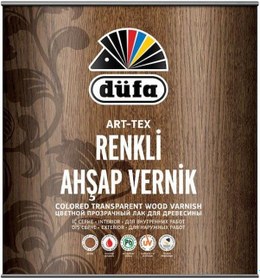Resim Düfa Art-Tex Renkli Ahşap Vernik 0.75 L 