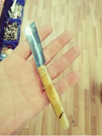 Resim Efsoon Organics Koç Boynuzu Tutma Sapı Aşı Bıçağı Katlanır Bıçak 