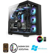 Resim Apphirex Rebirth X45 R7-5700X 32 GB 1 TB M.2 RX580 8 GB W10P Masaüstü Bilgisayar 