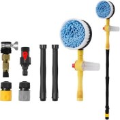 Resim Polhammobile Mikrofiber Araç Yıkama Fırçası Otomatik Döner Başlı Sabunluk Setli 