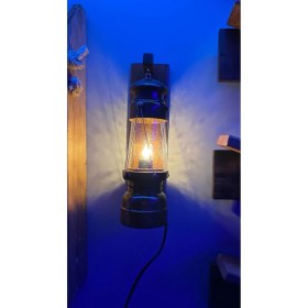 Resim Ahşap Gemici Feneri El Yapımı Aydınlatma 