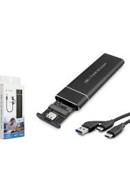 Resim Hadron HDX1768 SSD Kutusu Nvme M2 Usb-C+Usb (Chıp JMS583) Siyah 