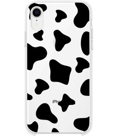 Resim mooodcase Iphone Xr Uyumlu Inek Desenli Premium Şeffaf Silikon Kılıf 