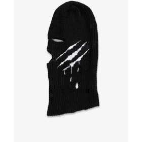 Resim Iz Detaylı Siyah Kar Maskesi 