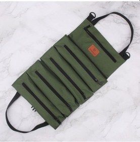 Resim Mufunye Yeşil Oksford Kumaş Elektrikçi Araç Çantası - Ev Ve Araç İçin Asılı Tutulabilir, Dayanıklı, Ev Gereçleri Ve Tornavida Taşıma Çantası 