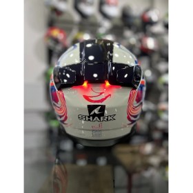 Resim Shark Skwal I3 Zarco Gp Ledli Kapalı Kask Beyaz - Mavi XL Hafif Özellikli (+1 Mavi Vizör) 