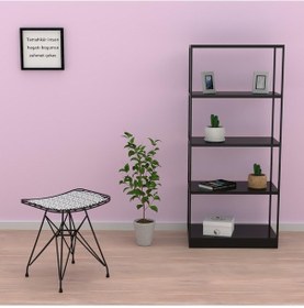 Resim Knsz kafes tel sandalyesi taburesi 1 li mutlu syhtalen ofis cafe bahçe mutfak 