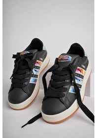 Resim Muggo Flower Garantili Kadın Ortopedik Günlük Bağcıklı Yürüyüş Koşu Sneaker Spor Ayakkabı 001 