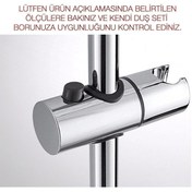 Resim YMV Krom Kaplama Tepe Yağmurlama Duş Seti Robotu Başlık Sabitleyici Mafsal Yedek Parça 