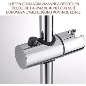 Resim YMV Krom Kaplama Tepe Yağmurlama Duş Seti Robotu Başlık Sabitleyici Mafsal Yedek Parça 