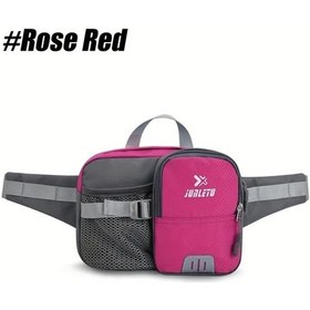 Resim Willowhaven Rose Red Eller Askılı Bel Çantası Koşu Yürüyüş Seyahat İçin Pratik Hafif Su Matarası Gül Kırmızısı 