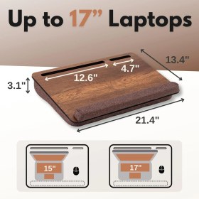 Resim Hype Store Vigo WOOD-LS023 Minderli Laptop Sehpası (Ceviz) 