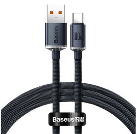 Resim Baseus Crystal Shine 100W 120 Cm Type-C Şarj Kablosu Mavi 