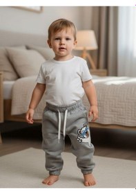 Resim Zekids Bebek Ayıcık Desenli Eşofman Alt-16391 Gri 