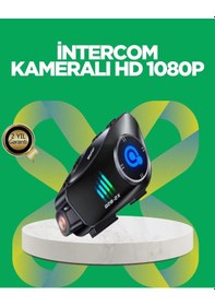 Resim Q28 Bluetooth Kask Kulaklık 1080p Kamera - Su Geçirmez Motosiklet Interkom 