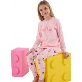 Resim Rolypoly Rp3700-2 Kız Çocuk Kışlık İkili Pijama Takım AÇIK PEMBE 