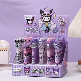 Resim Sanrio Yeni Karikatür Kuromi Basın Nötr Kalem Yüksek Görünüm Sevimli Stil 0,5 mm Siyah Mermi İmza Kalemi Öğrenci Zarif Fırça Sorgulama Pürüzsüz Uçlu Tükenmez Kalem ST Hızlı Kuruyan Sınav Kalemi İlk ve Ortaokul Öğrencileri için Özel Paket 6 Gençlerin Doğum Günü Hediyesi Hediye Kalemi 