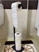 Resim Sağlam Siyah Wc Kağıtlığı Yedekli Sallanmaz 