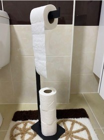 Resim Sağlam Siyah Wc Kağıtlığı Yedekli Sallanmaz 