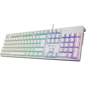Resim Gamebooster G24W Enigma Rainbow Aydınlatmalı Red Switch Mekanik Beyaz Oyun Klavyesi 